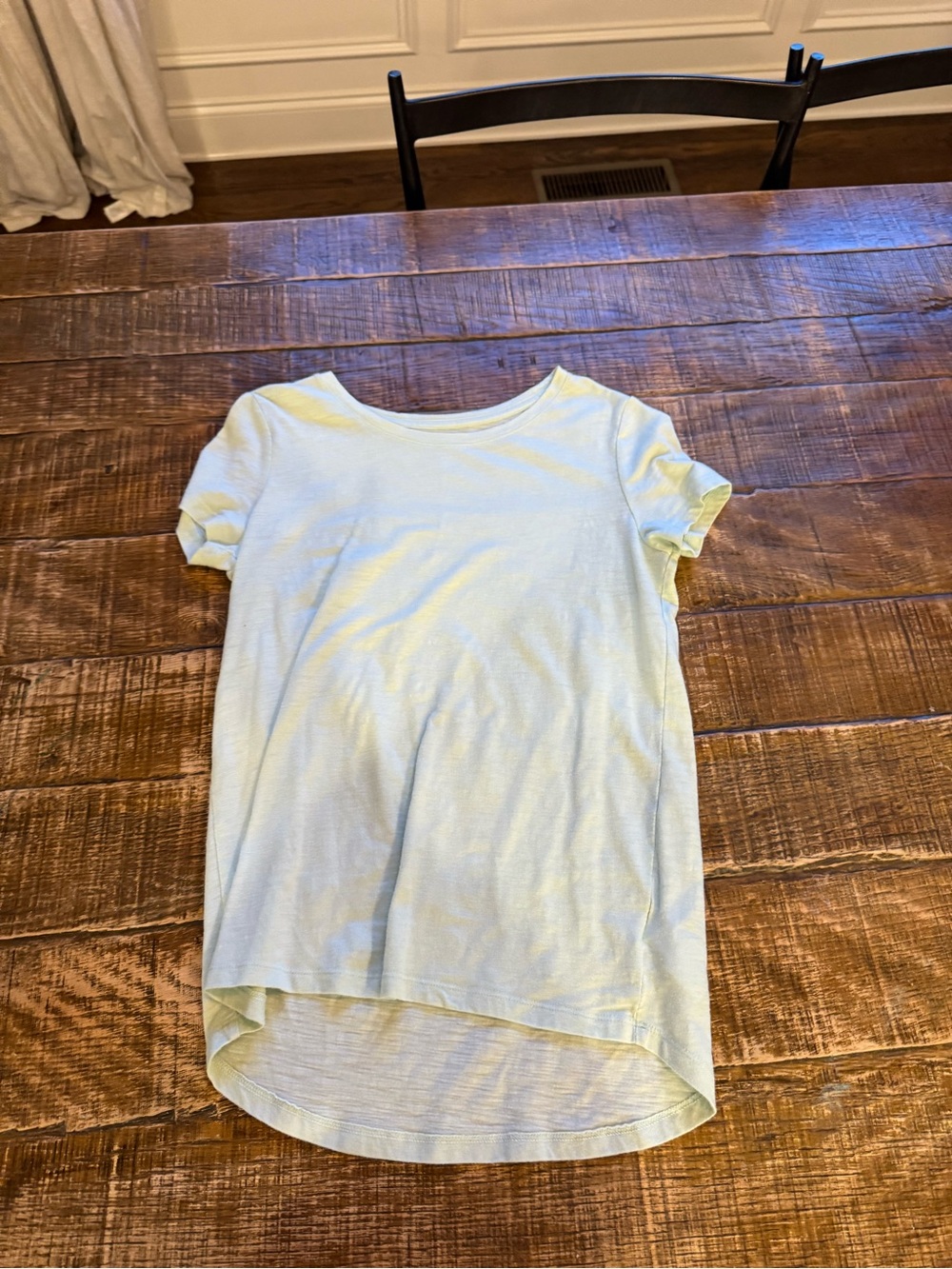 Old Navy Light Green Girls' Short Sleeve Hi-Low Tee